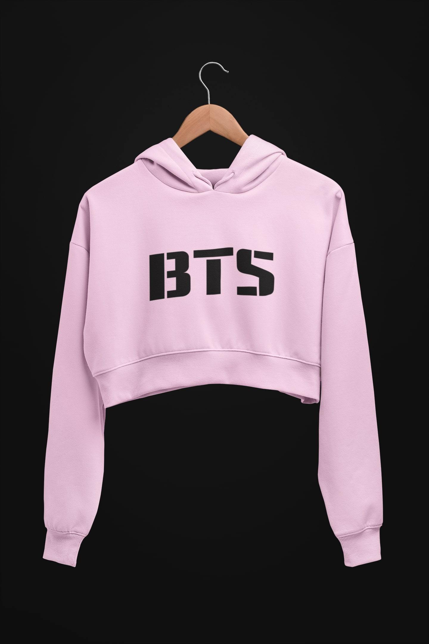 Bts crop top hoodie hotsell