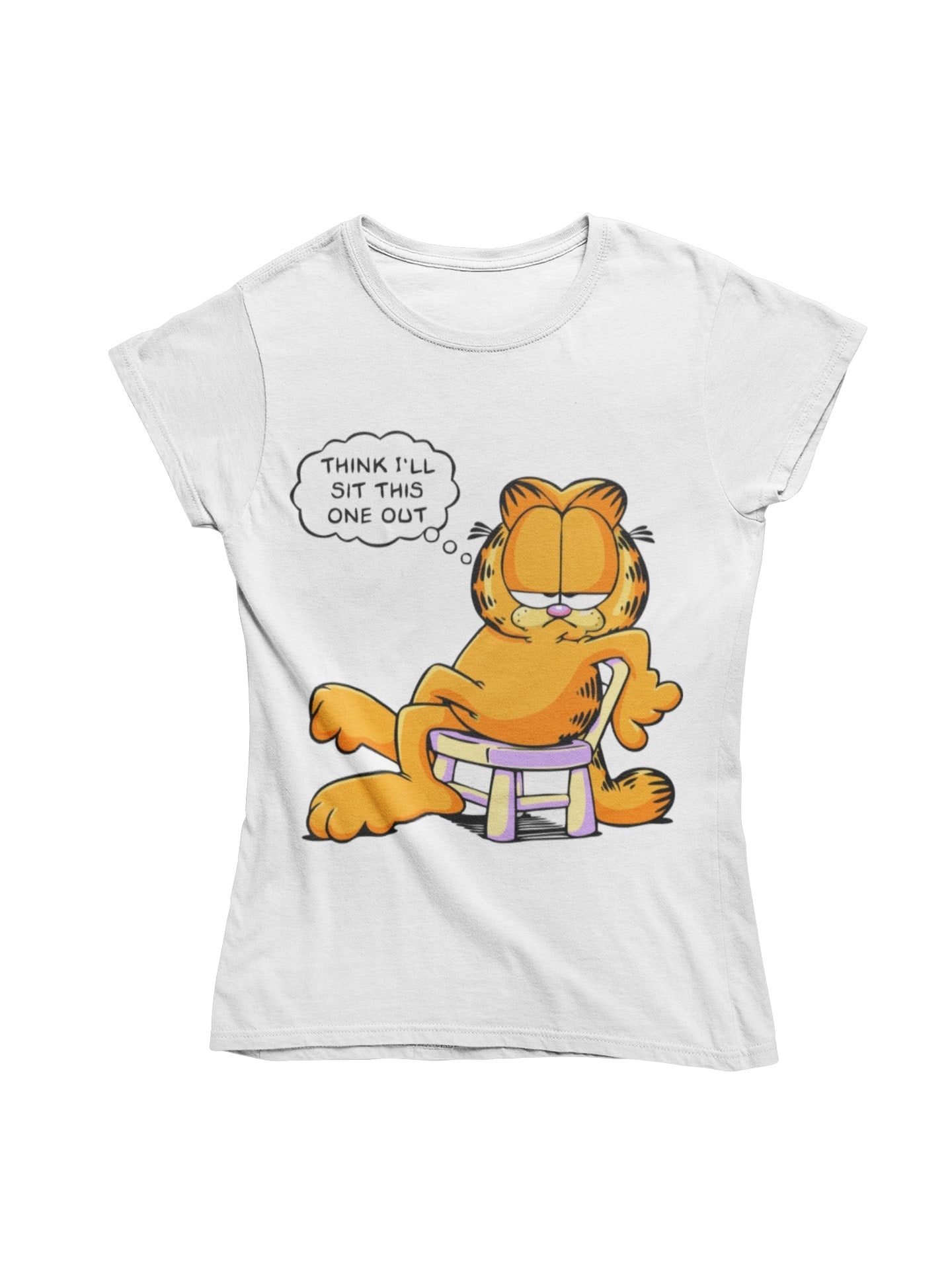 thelegalgang,Garfield-Think i will sit this one -T shirt for Women,WOMEN.