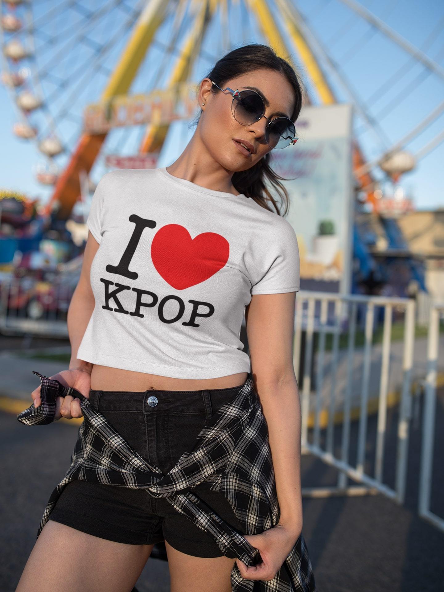 thelegalgang,I love KPOP Crop Top for Women,CROP TOP.