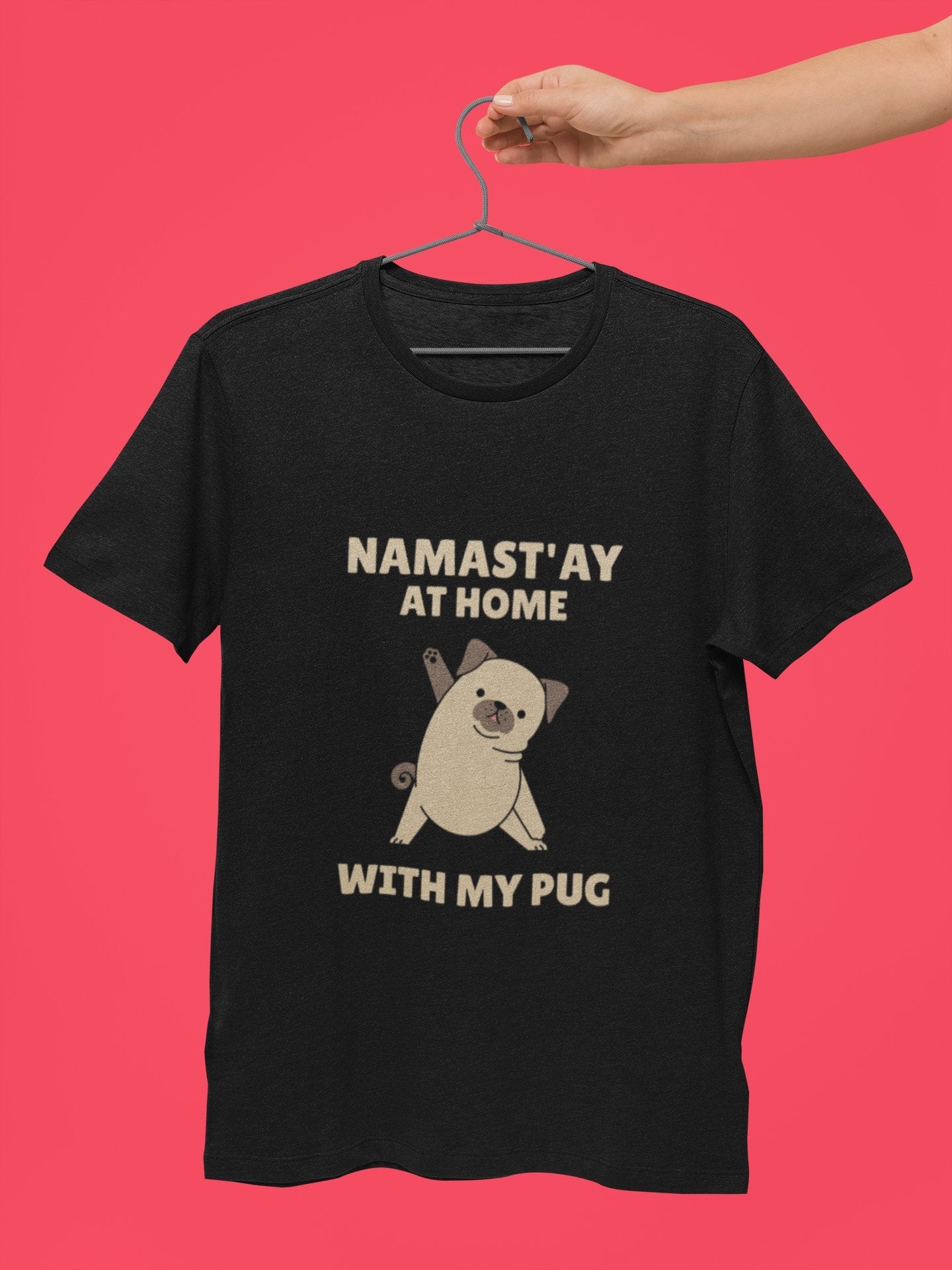 thelegalgang,Namastay Pug design Yoga T shirt for Men,MEN.