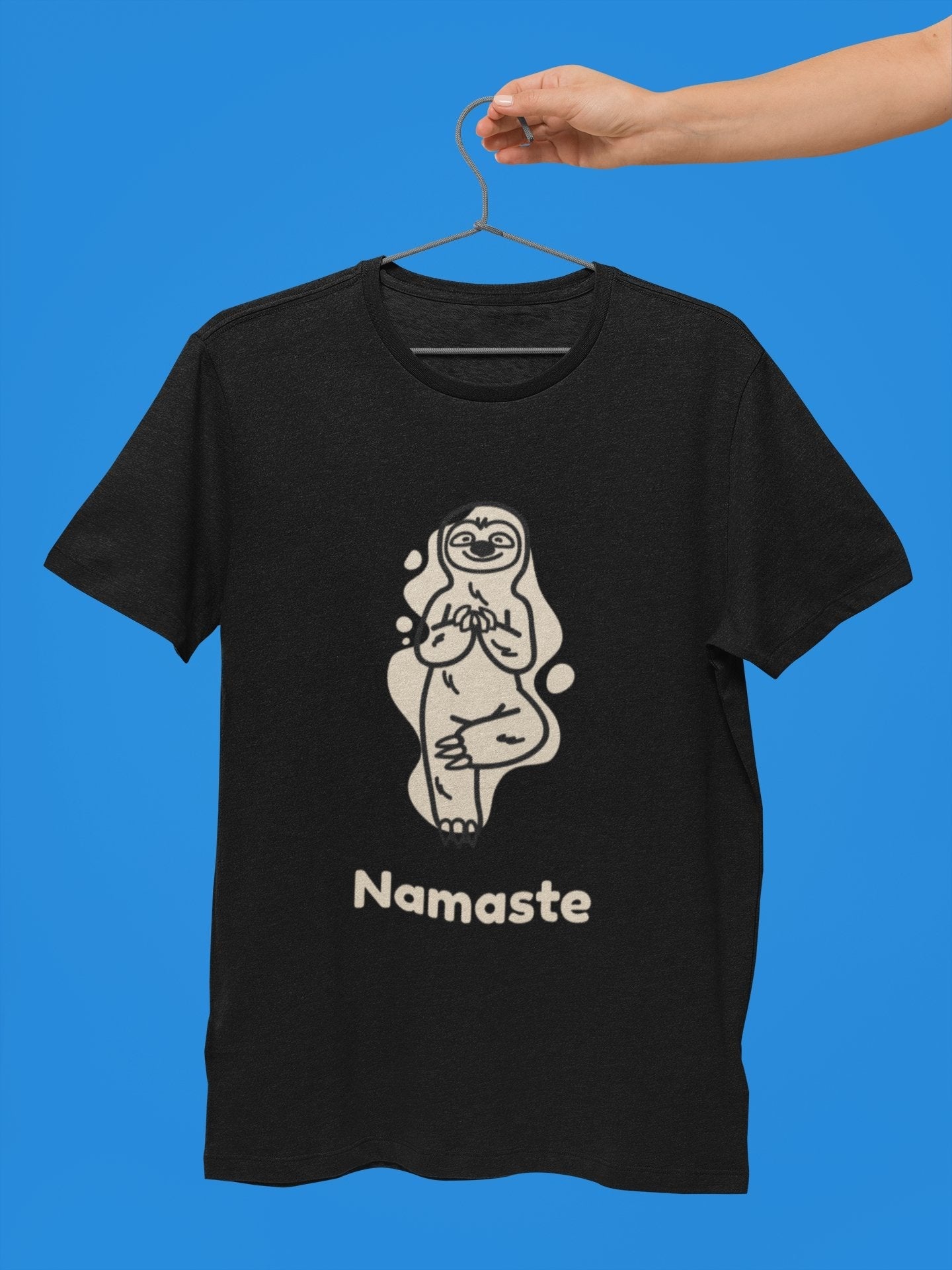 thelegalgang,Sloth doing Yoga Namaste design Yoga T shirt for Men,MEN.