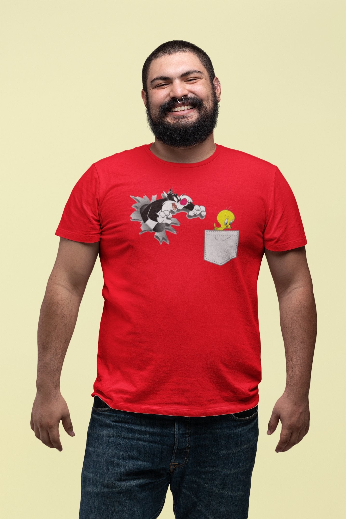 Tweety Hiding in Pocket Tee - Insane Tees